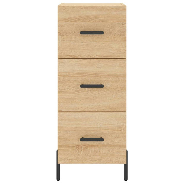 vidaXL Hoge kast 34,5x34x180 cm bewerkt hout sonoma eikenkleurig