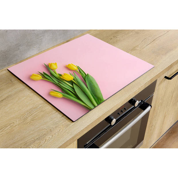 Inductiebeschermer - Gele Tulp - 81.6x52.7 cm