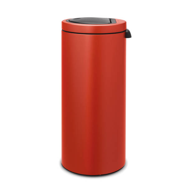 Brabantia Touch Bin Flat Top Afvalemmer 30 liter - Happy Red