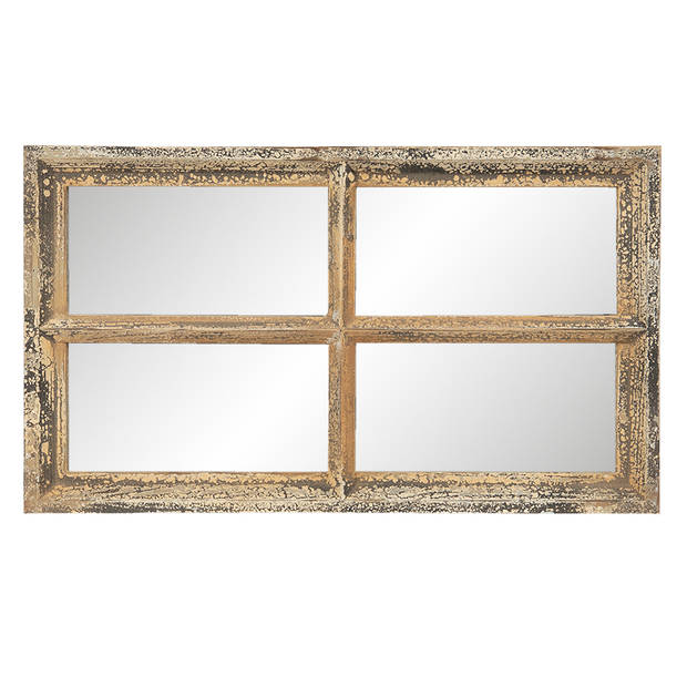 HAES DECO - Rechthoekige Spiegel - Bruin - 62x3x36 cm - Hout / Glas - Wandspiegel, Spiegel Rechthoek