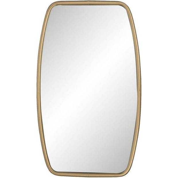 HAES DECO - Rechthoekige Spiegel - Goudkleurig - 35x3x60 cm - MDF / Metaal - Wandspiegel, Spiegel Rechthoek
