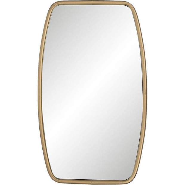 HAES DECO - Rechthoekige Spiegel - Goudkleurig - 35x3x60 cm - MDF / Metaal - Wandspiegel, Spiegel Rechthoek