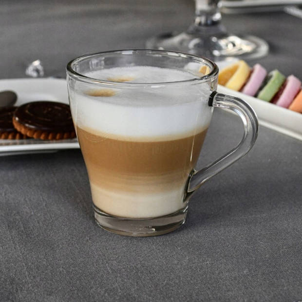Koffieglas - Theeglazen – Cappuccino glazen - Latte Macchiato Glazen - 270ML - Set Van 6