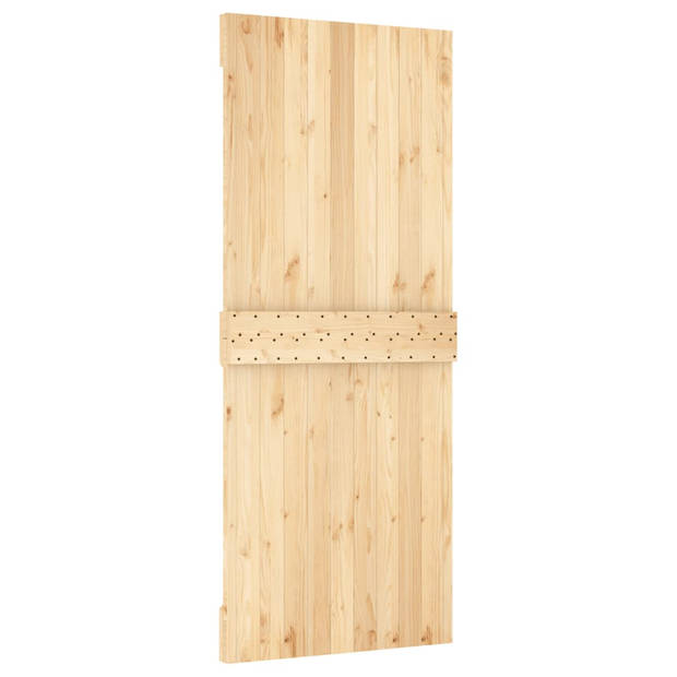 The Living Store Schuifdeur Grenenhout - 85 x 3.6 x 210 cm - Staal - Wit