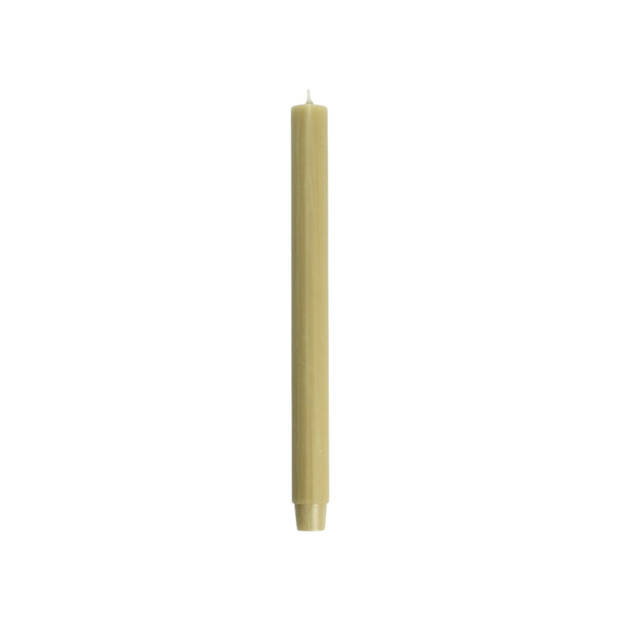 Rustik Lys Lange, dikke dinerkaars 'Vigo' Ø 2.6cm, 20 stuks, Beige olijf