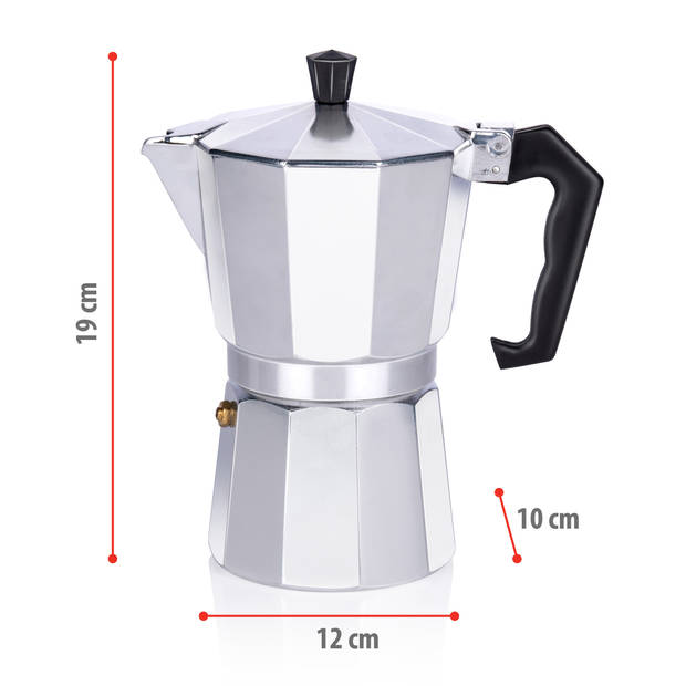 alpina Percolator 270 ml - Koffie Zonder Elektriciteit - Geschikt voor Gas, Halogeen, Keramisch