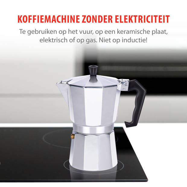 alpina Percolator 270 ml - Koffie Zonder Elektriciteit - Geschikt voor Gas, Halogeen, Keramisch