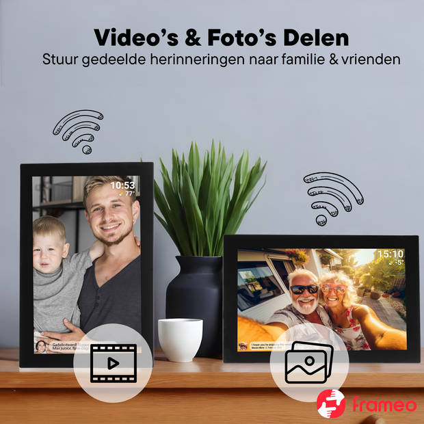 Denver Digitale Fotolijst 10.1 inch - Glas Display - Frameo App - WiFi - 16GB - IPS Touchscreen- PFF1037B