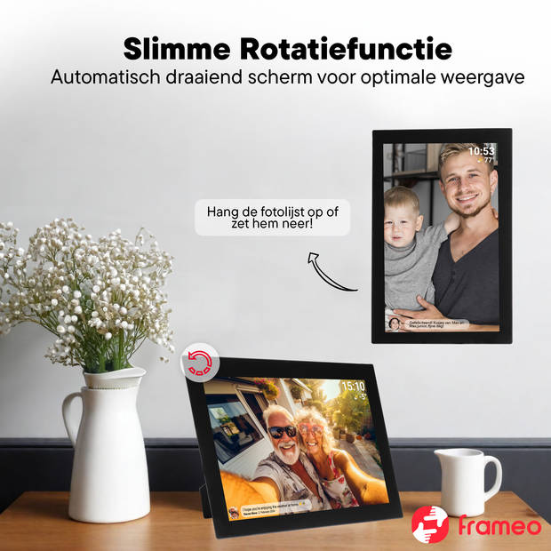 Denver Digitale Fotolijst 10.1 inch - Glas Display - Frameo App - WiFi - 16GB - IPS Touchscreen- PFF1037B