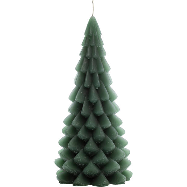 Rustik lys kerstboomkaars arbre m forest green