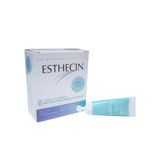 ESTHECIN Haarserum - Haargroeimiddel - 1-maandverpakking – voor elk haartype - 8 tubes