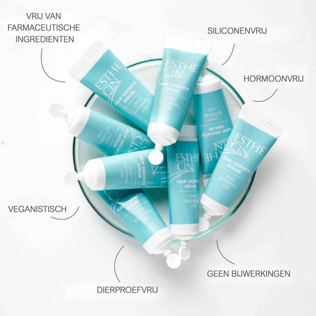 ESTHECIN Haarserum - Haargroeimiddel - 3-maandenverpakking – voor elk haartype - 24 tubes