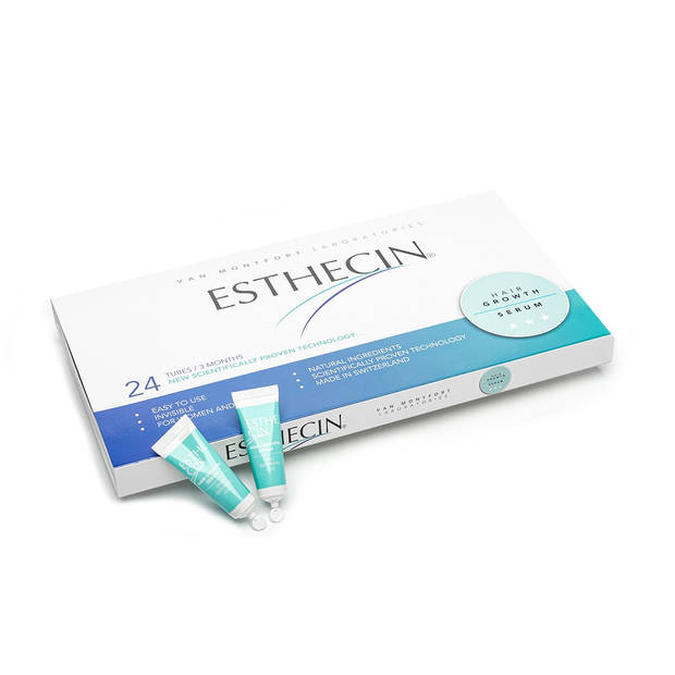 ESTHECIN Haarserum - Haargroeimiddel - 3-maandenverpakking – voor elk haartype - 24 tubes