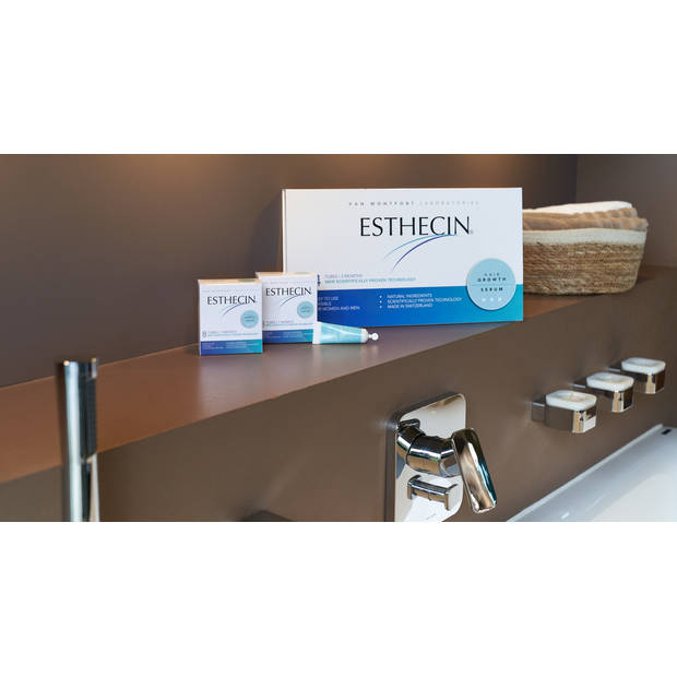 ESTHECIN Haarserum - Haargroeimiddel - 3-maandenverpakking – voor elk haartype - 24 tubes