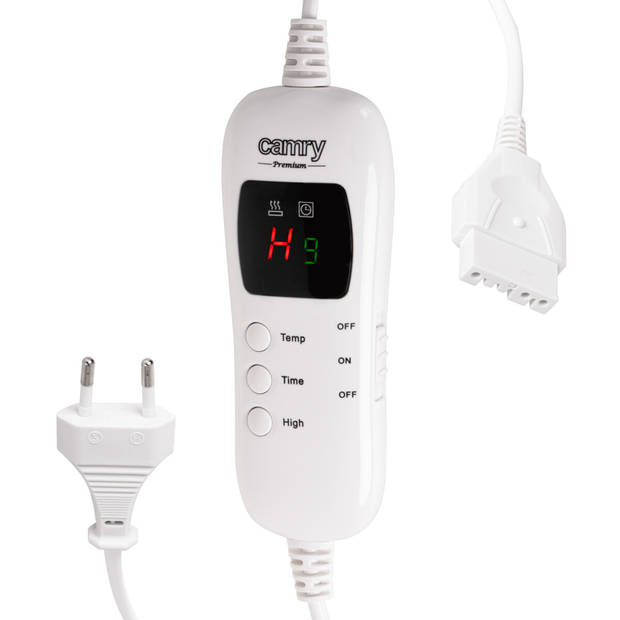 Camry 7434 - Elektrische verwarmingsdeken met timer ( super soft ) 1 persoons