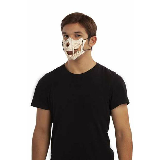 Halfmasker My Other Me Roofdieren Bot Één maat Skelet Halloween