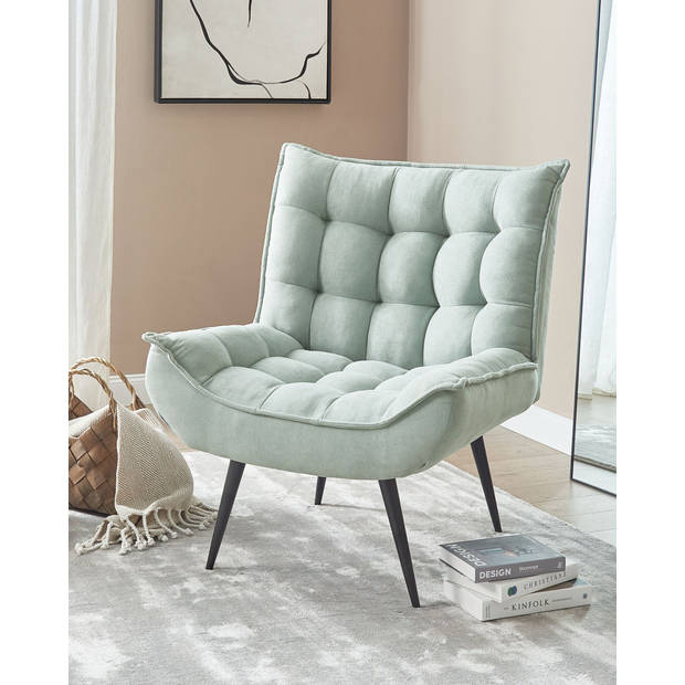 Beliani ALVESTA - Fauteuil-Groen-Polyester