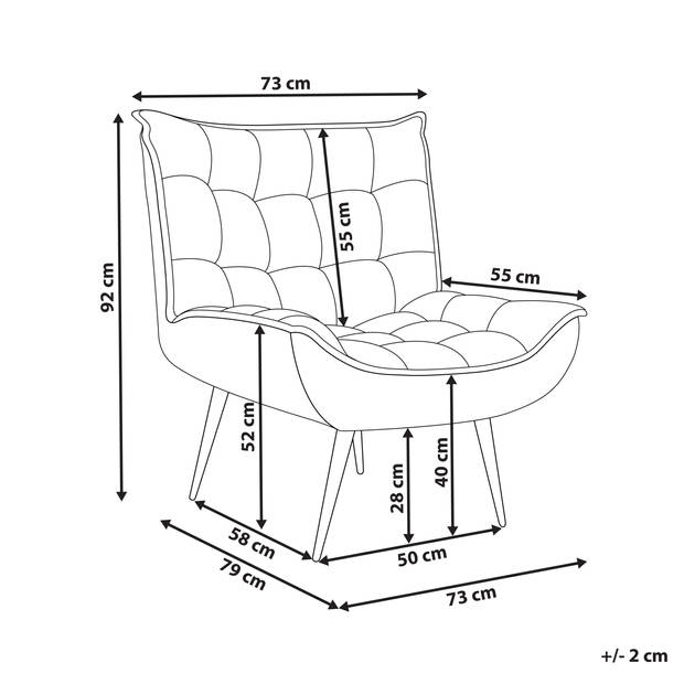 Beliani ALVESTA - Fauteuil-Groen-Polyester