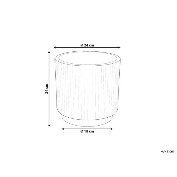 Beliani DARIA - plantenbak voor buiten-Bruin-Klei-vezelmengsel