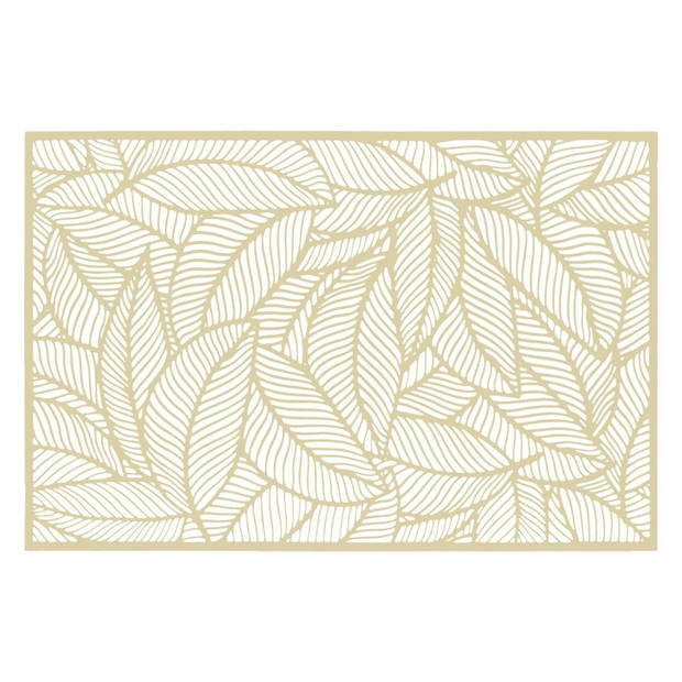 Set van 6x stuks placemats Jungle goud PVC 45 x 30 cm - Placemats