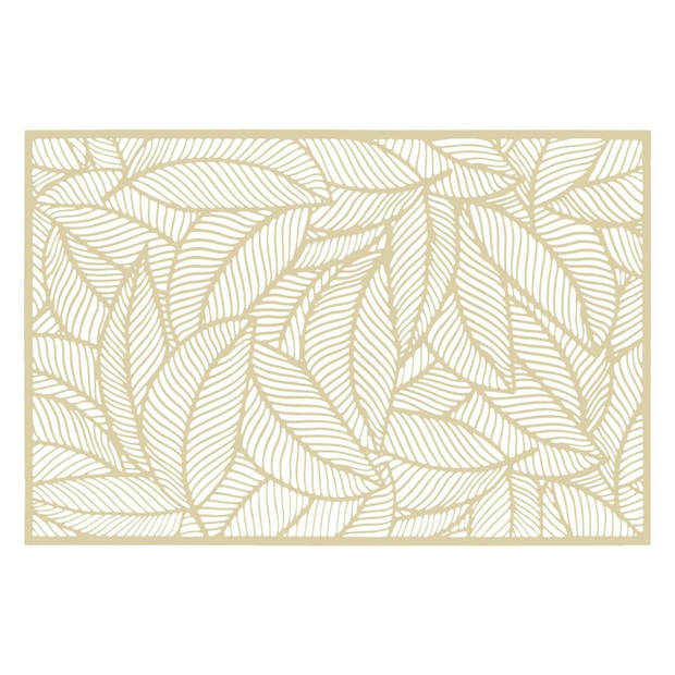 Rechthoekige placemat Jungle goud PVC 45 x 30 cm - Placemats