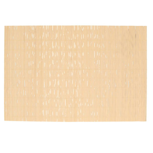 Rechthoekige placemat naturel bamboe 45 x 30 cm - Placemats