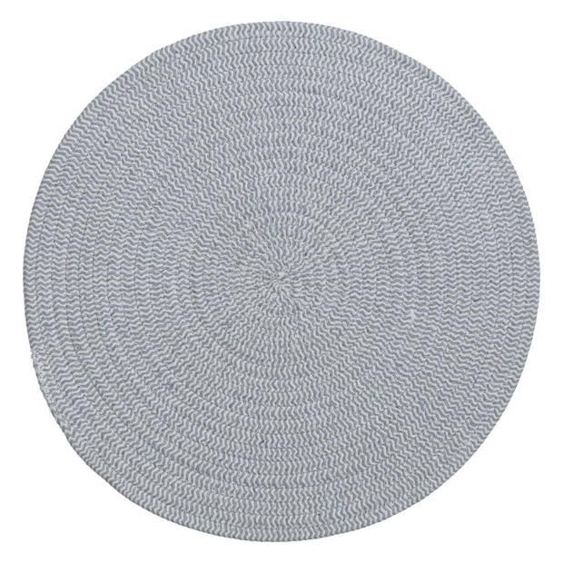 Set van 6x stuks placemats grijs katoen 38 cm - Placemats