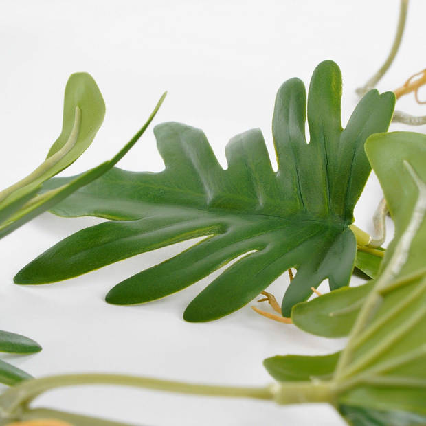 Mica Decoration kunstplant slinger Philodendron Xanadu - groen - 115 cm - Kamerplant snoer - Kunstplanten