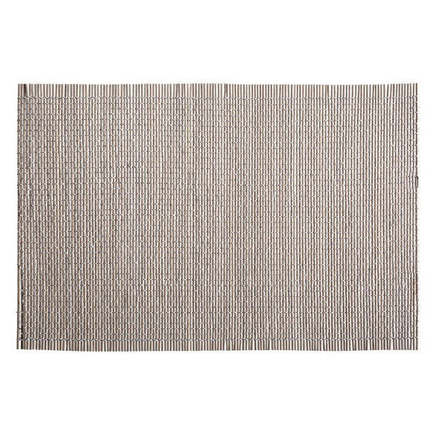 Set van 6x stuks placemats grijs bamboe 45 x 30 cm - Placemats