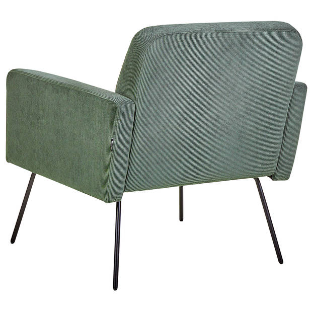 Beliani NARKEN - Fauteuil-Groen-Corduroy