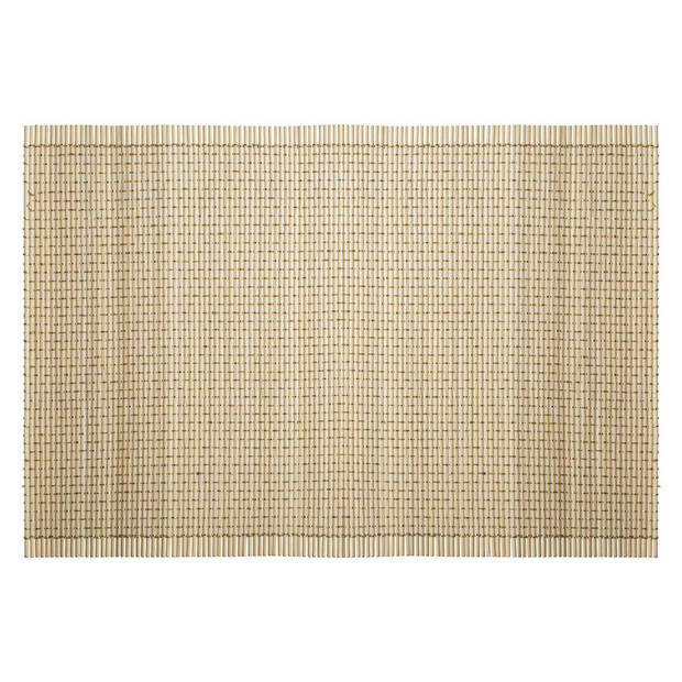 Set van 4x stuks placemats beige bamboe 45 x 30 cm - Placemats