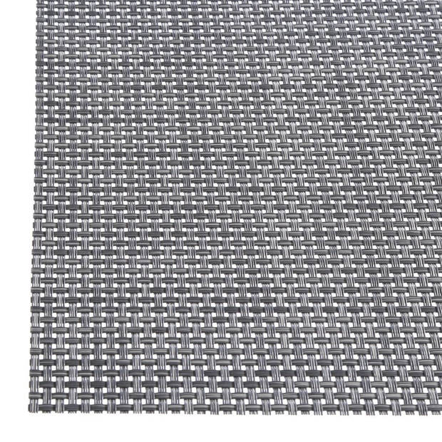 Set van 4x stuks placemats uni grijs texaline 50 x 35 cm - Placemats