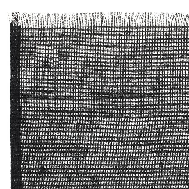 Set van 6x stuks placemats uni zwart jute 45 x 30 cm - Placemats