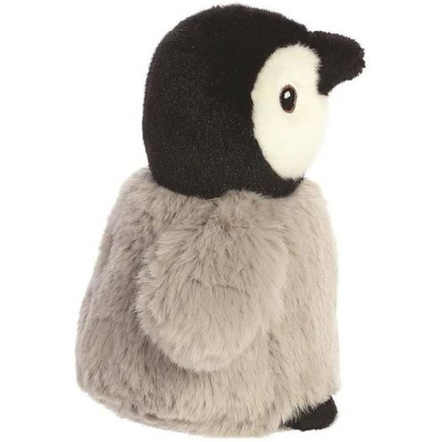 Aurora Eco Nation Pluche knuffeldier Pinguin kuiken - grijs - 13 cm - Artic thema - Knuffeldier