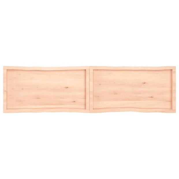 vidaXL Tafelblad natuurlijke rand 200x50x(2-6) cm massief eikenhout