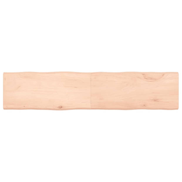 vidaXL Tafelblad natuurlijke rand 180x40x(2-4) cm massief eikenhout