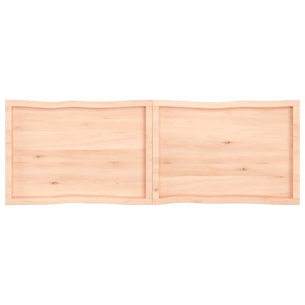 vidaXL Tafelblad natuurlijke rand 180x60x(2-6) cm massief eikenhout