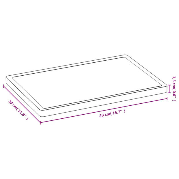 vidaXL Snijplank 40x30x1,5 cm bamboe