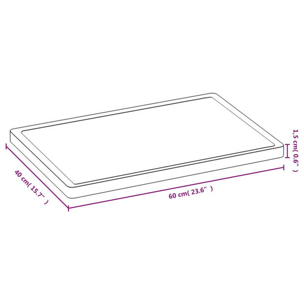 vidaXL Snijplank 40x60x1,5 cm bamboe