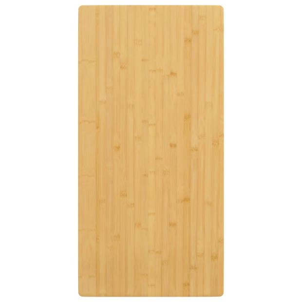 The Living Store Bamboe Tafelblad - 50x100x2.5 cm - Duurzaam materiaal - Veelzijdig gebruik - Afgeronde randen -