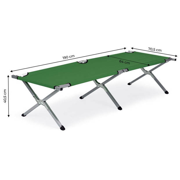 Modern Home opvouwbaar veldbed / strecher - Campingbed 190x70,5x40,5cm - Groen