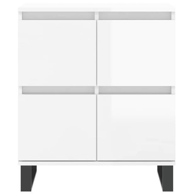 The Living Store Klassieke Dressoir - Hoogglans wit - 120 x 35 x 70 cm - Duurzaam hout