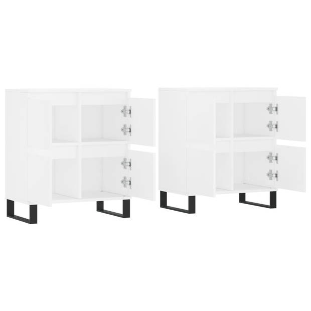 The Living Store Klassieke Dressoir - Wit - 120 x 35 x 70 cm (B x D x H)