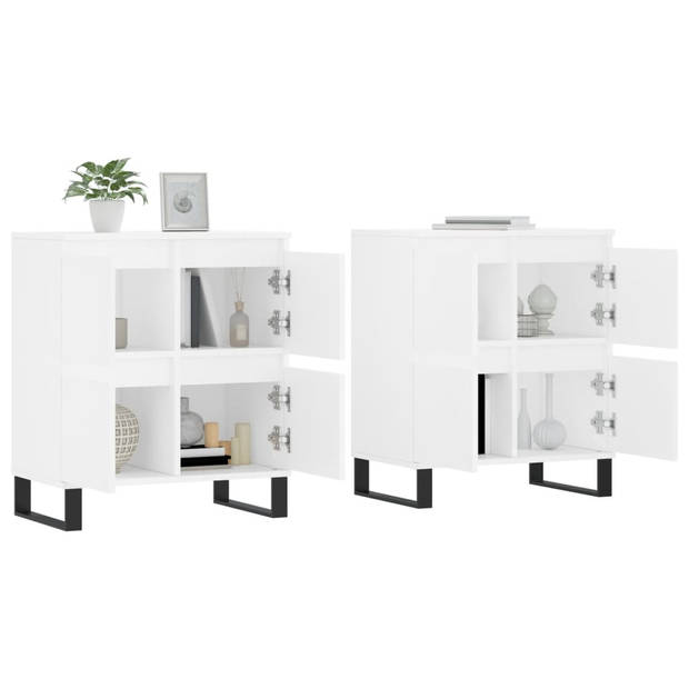 The Living Store Klassieke Dressoir - Wit - 120 x 35 x 70 cm (B x D x H)