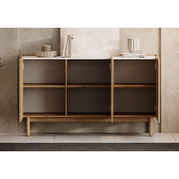 Meubella Dressoir Cayenne - Eiken - 144 cm - Hoog