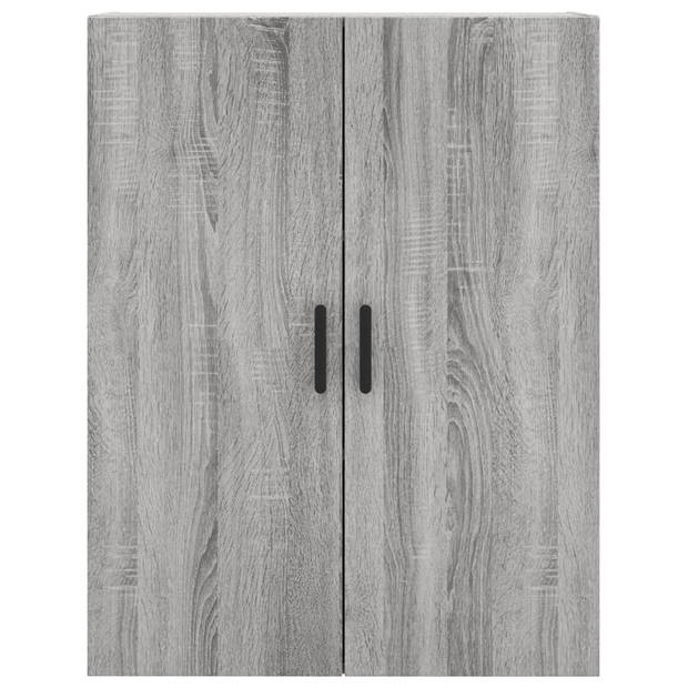 vidaXL Hoge kast 69,5x34x180 cm bewerkt hout grijs sonoma eikenkleurig