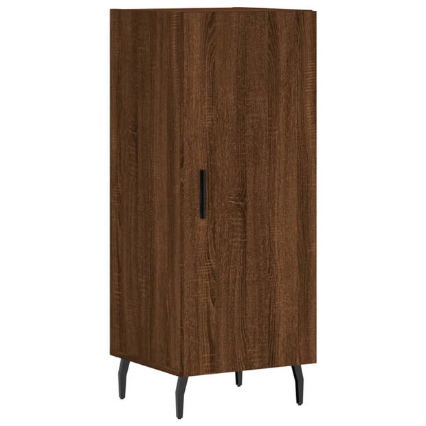 vidaXL Hoge kast 34,5x34x180 cm bewerkt hout bruin eikenkleur