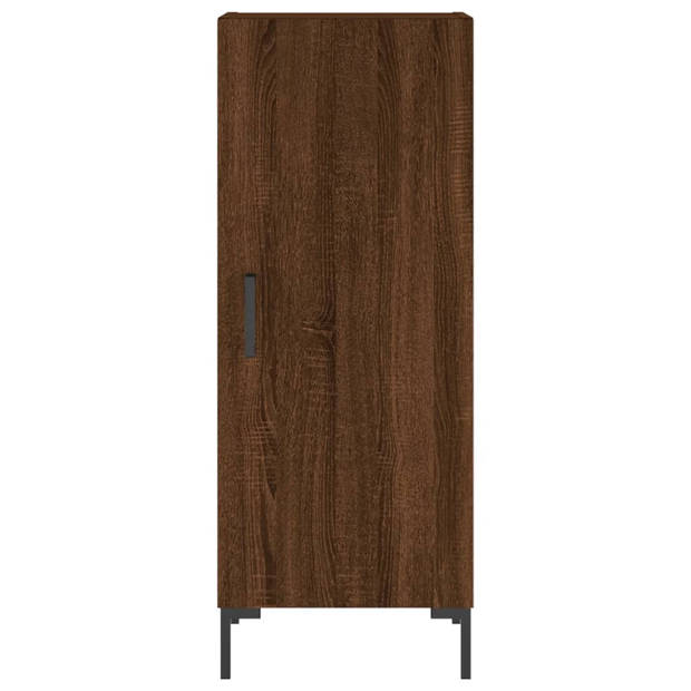 vidaXL Hoge kast 34,5x34x180 cm bewerkt hout bruin eikenkleur