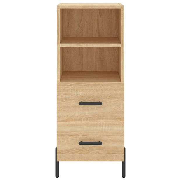 vidaXL Hoge kast 34,5x34x180 cm bewerkt hout sonoma eikenkleurig