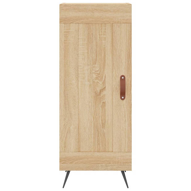 The Living Store-Dressoir-34-5x34x90-cm-bewerkt-hout-sonoma-eiken - Keukenkast